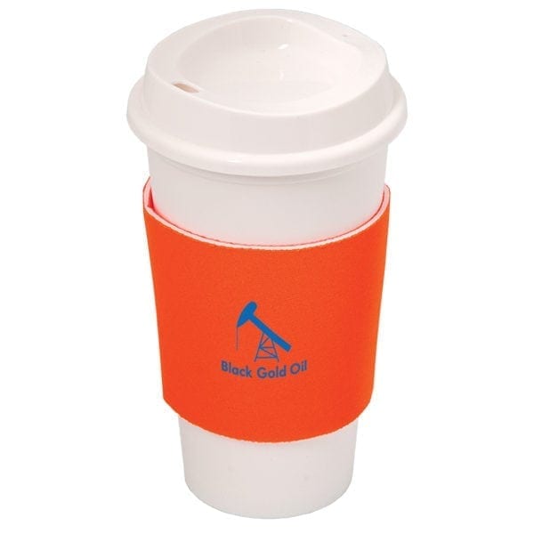 Plastic Travel Cup with Neoprene Sleeve - Image 4