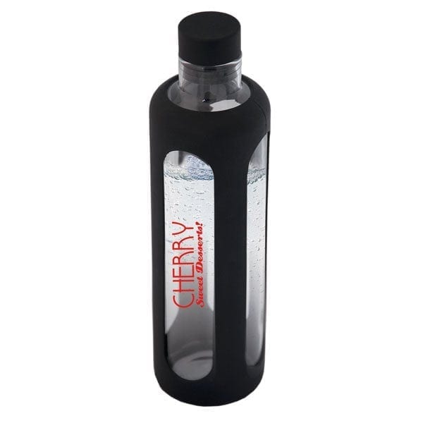 Glass Water Bottle with Silicone Sleeve - Image 3