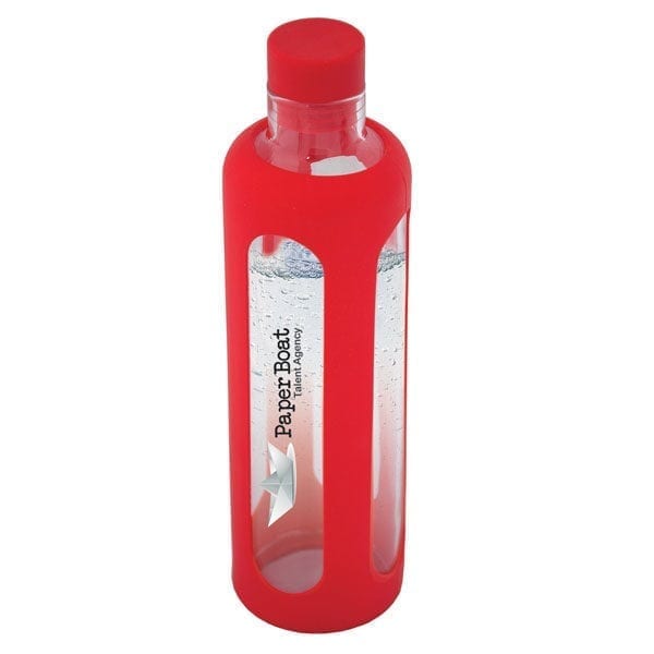 Glass Water Bottle with Silicone Sleeve - Image 5