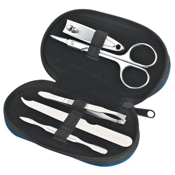 5 Piece Pu Leather Look Manicure Set - Image 2