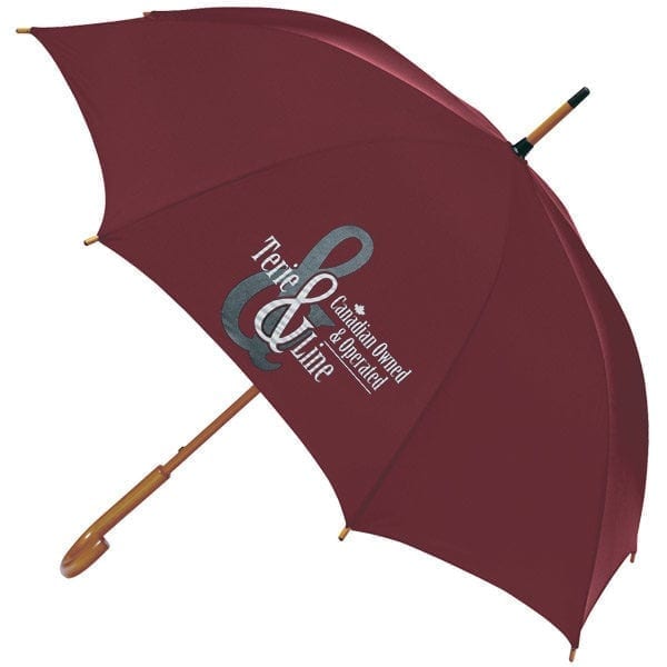 Wooden Handle Umbrella - Image 2