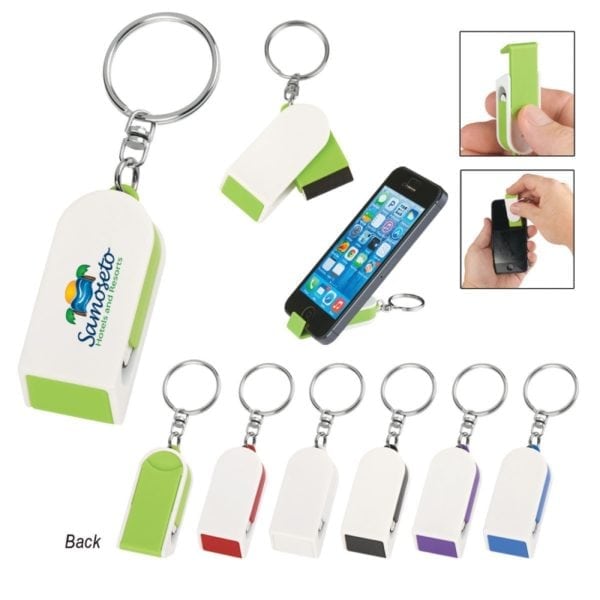 Cellphone Stand & Cleaner Keychain