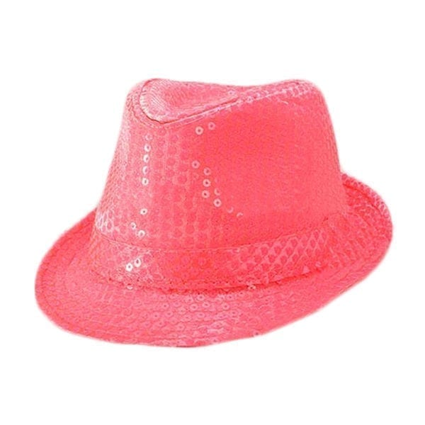 Neon Fluorescence Sequin Trilby/Fedora Hat - Image 7