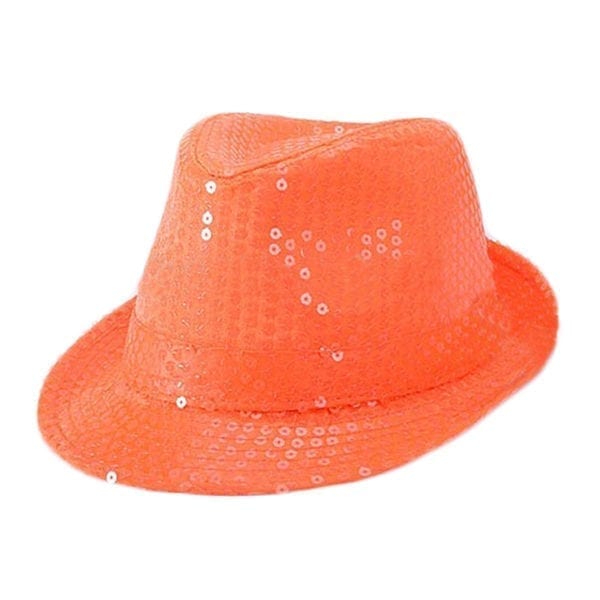 Neon Fluorescence Sequin Trilby/Fedora Hat - Image 4