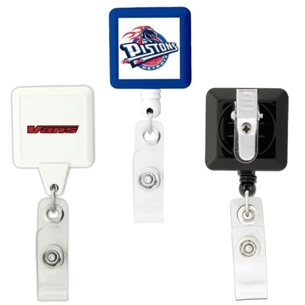 Square Retractable Badge Holder