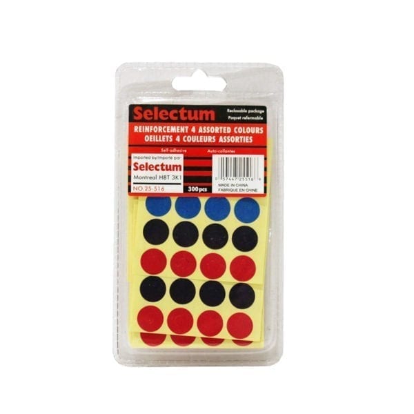 Wholesale Selectum Reinforcements Asst. Colours 300-Pack