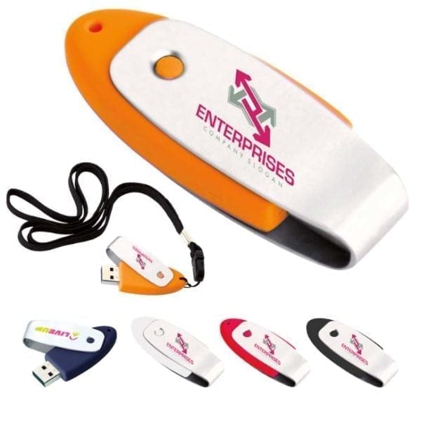 1GB Oval Shape USB  2.0 Flash Drive