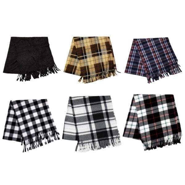 Wholesale Adult Plaid Polar Fleece Scarf - Image 2